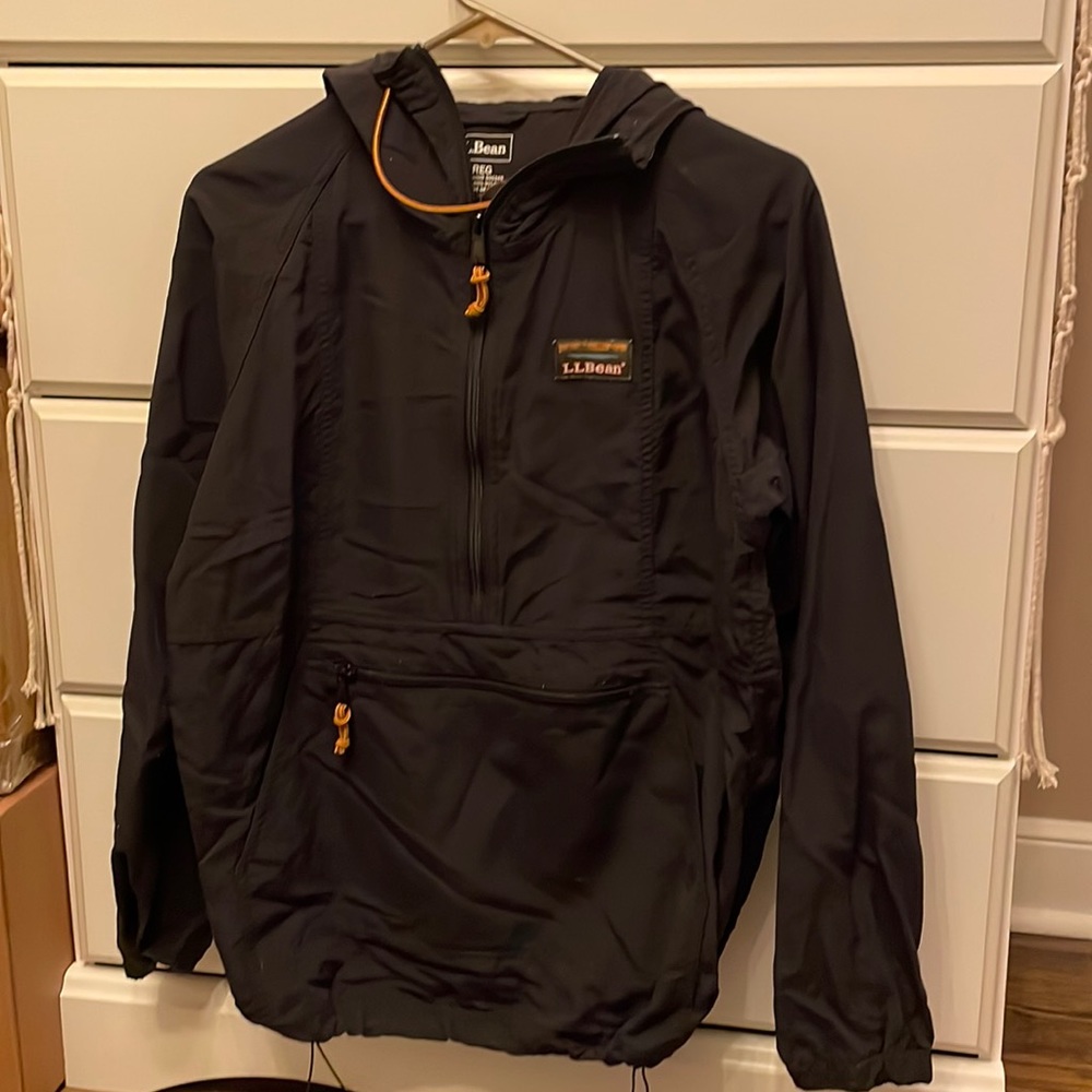 LL Bean Black Windbreaker